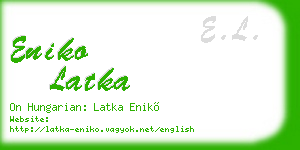 eniko latka business card